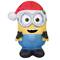 3.5ft. Airblown® Inflatable Minion Bob in Santa Hat